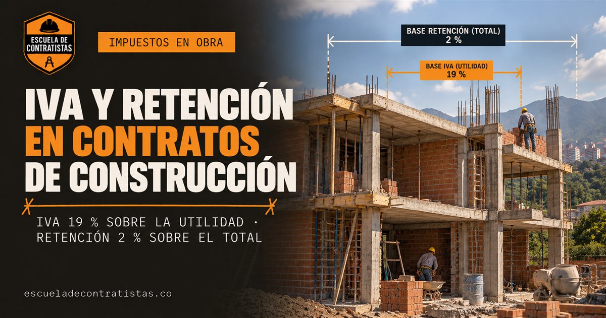 IVA y retención en la fuente en contratos de construcción