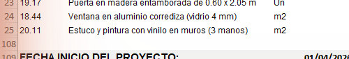 Resumen final de PROGRAMACION con fechas y duración